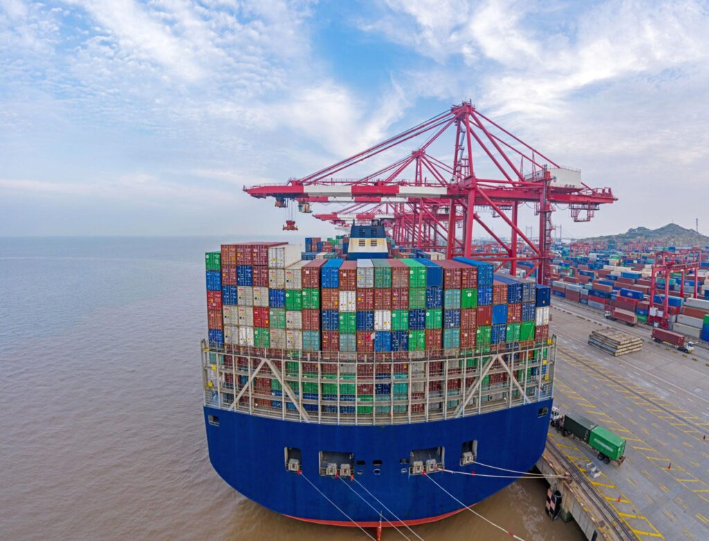 Exportaciones argentinas en contenedores hacia China, principal mercado de destino.