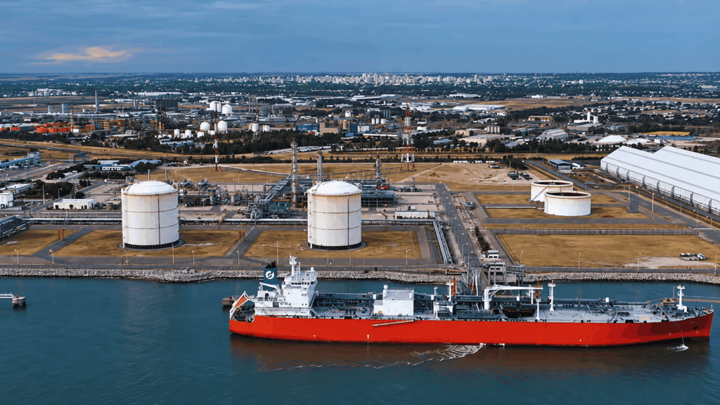 Puertos del Corredor Andes-Atlántico para exportaciones argentinas.