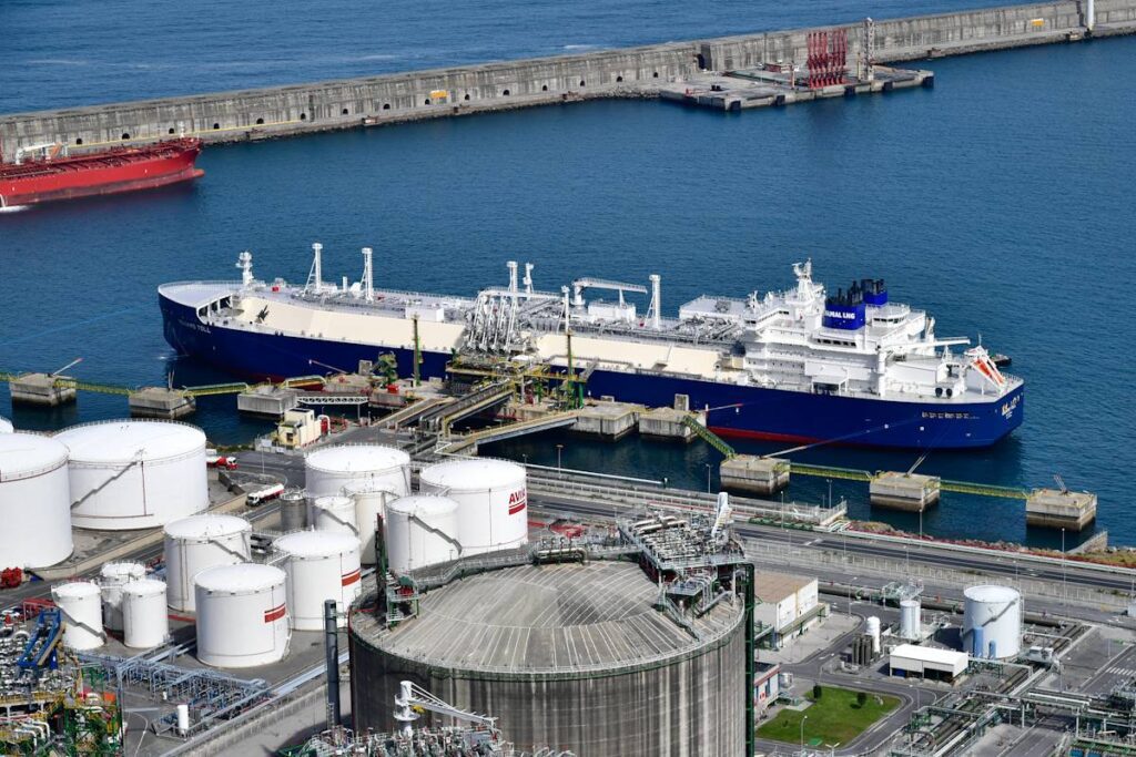 Buque de GNL en el Estrecho de Ormuz en medio de la crisis logística