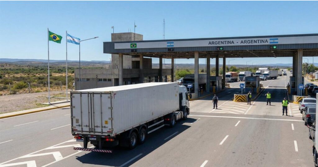 Transporte internacional de exportaciones argentinas hacia Brasil.