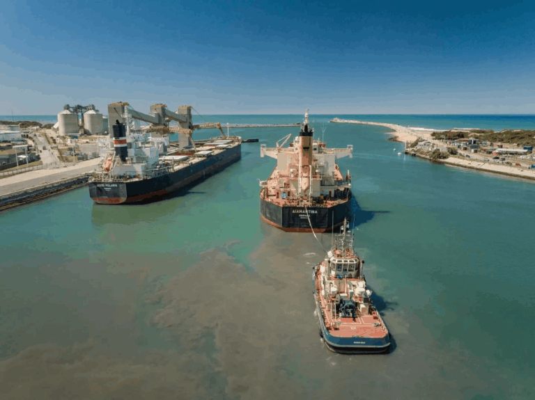 Puerto Quequén incremento carga agosto