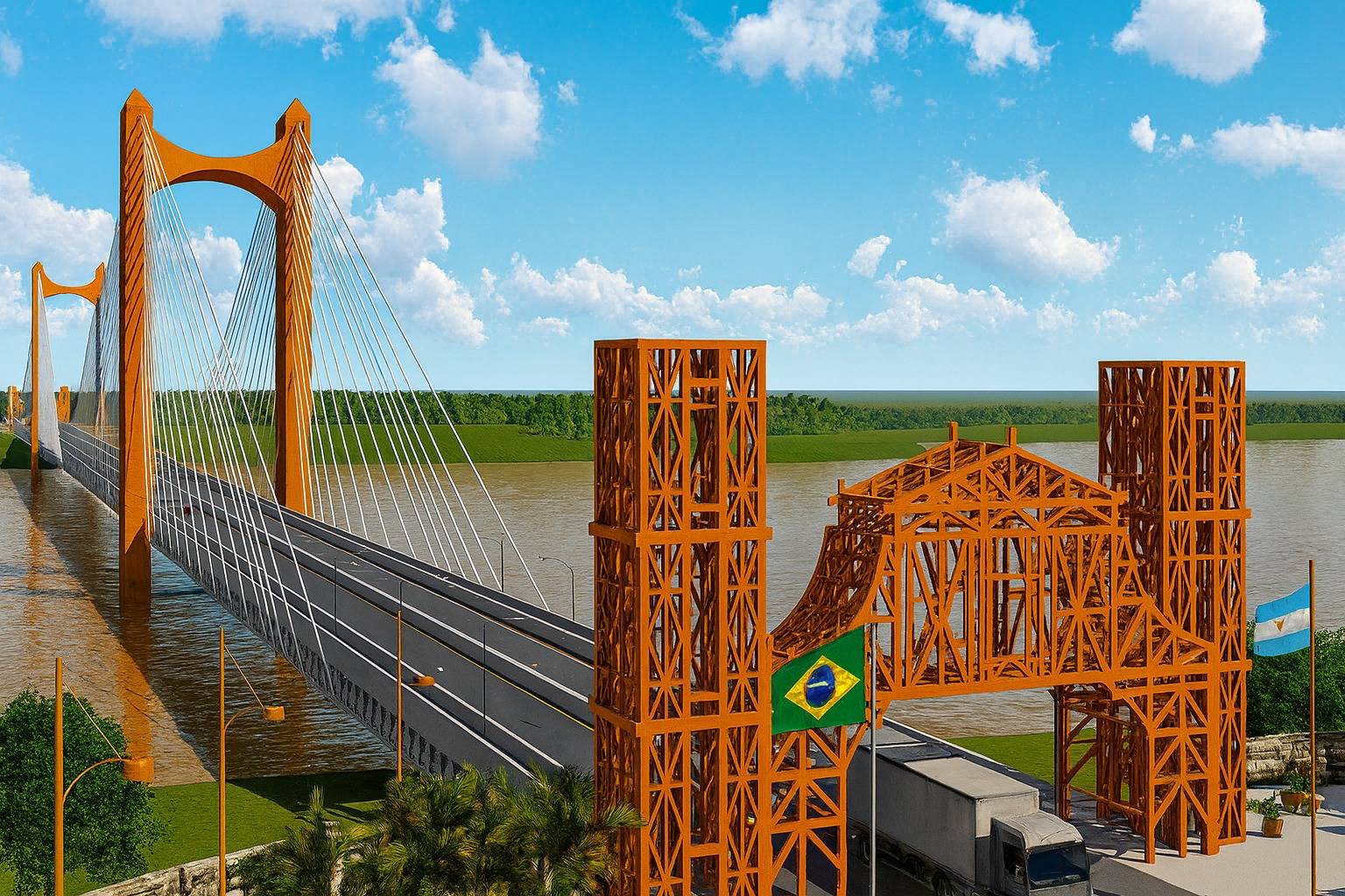 puente San Javier Porto Xavier sobre el río Uruguay