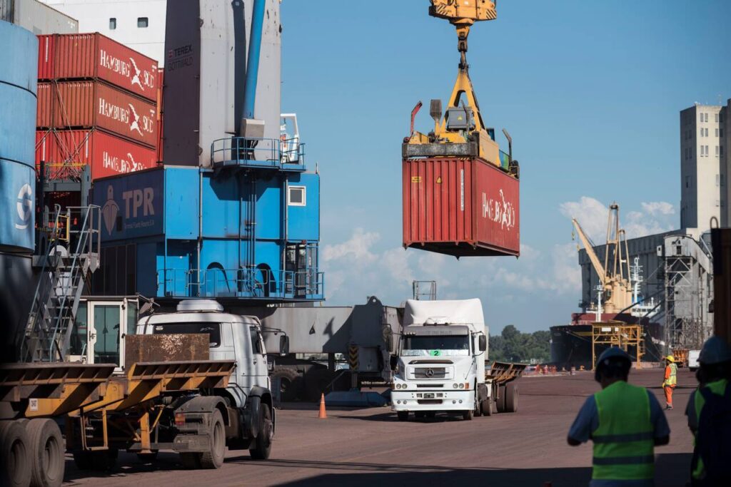 Mapa de <strong>puertos santafesinos</strong> y su conectividad logística